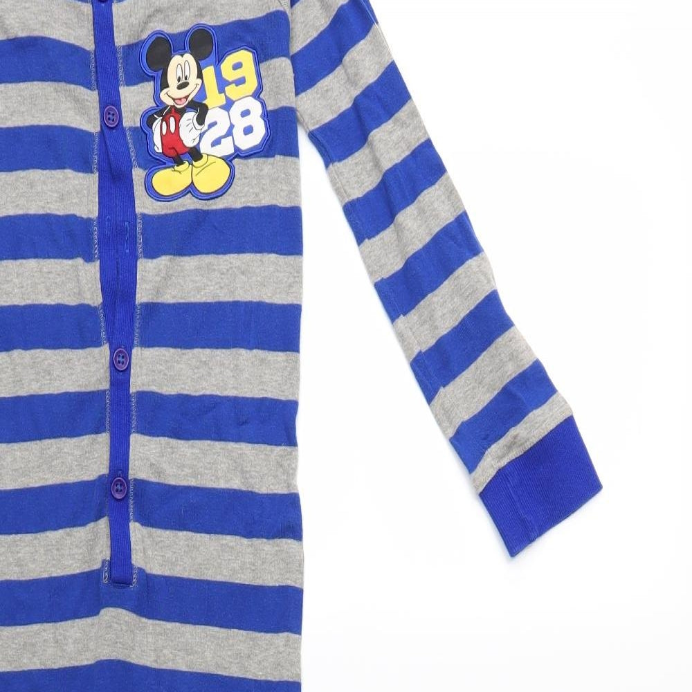 Disney Boys Grey Striped   One Piece Size 5-6 Years  - MICKEY MOUSE