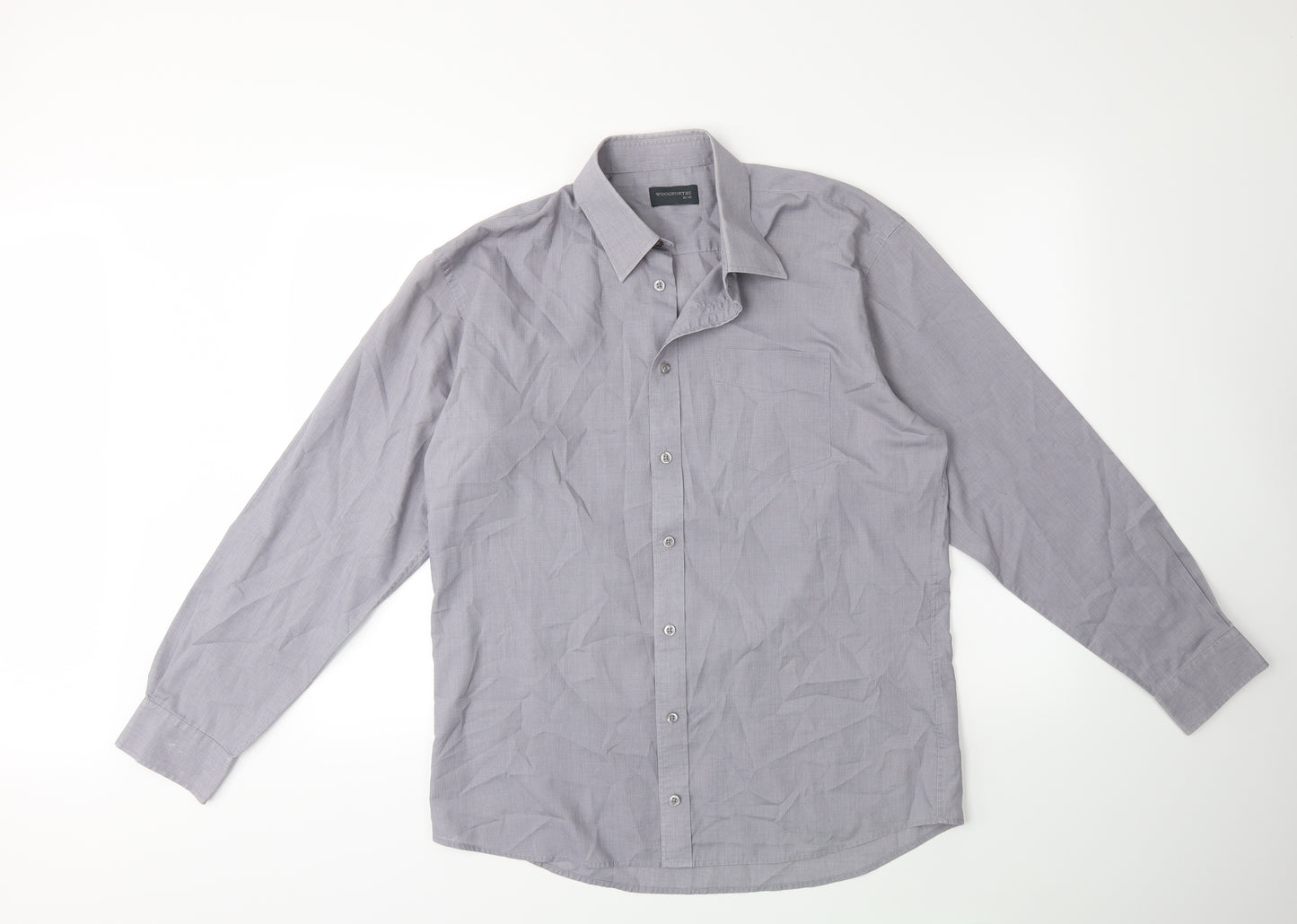 Woolworths Mens Grey    Dress Shirt Size 16