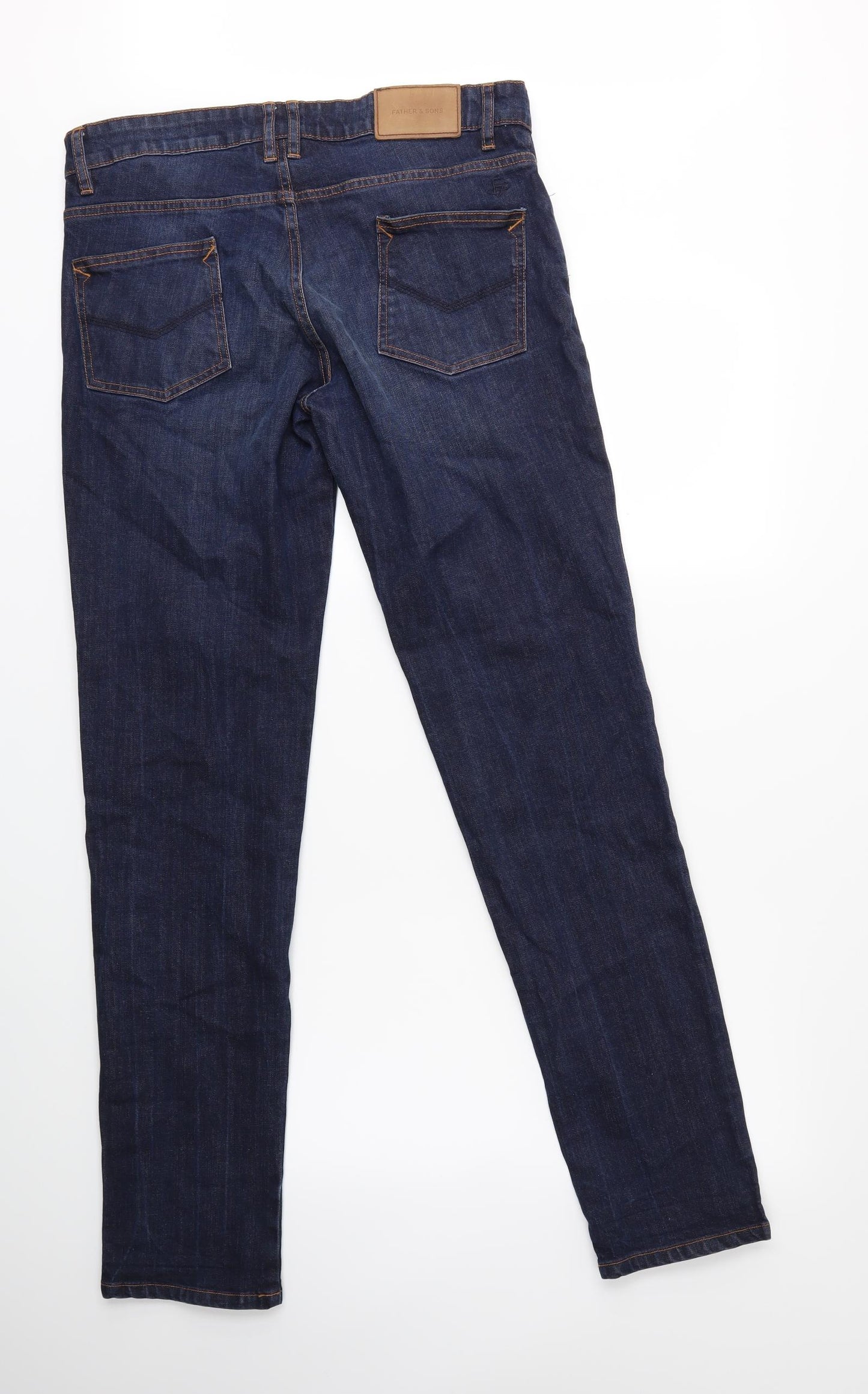 Preworn Mens Blue  Denim Straight Jeans  L33 in