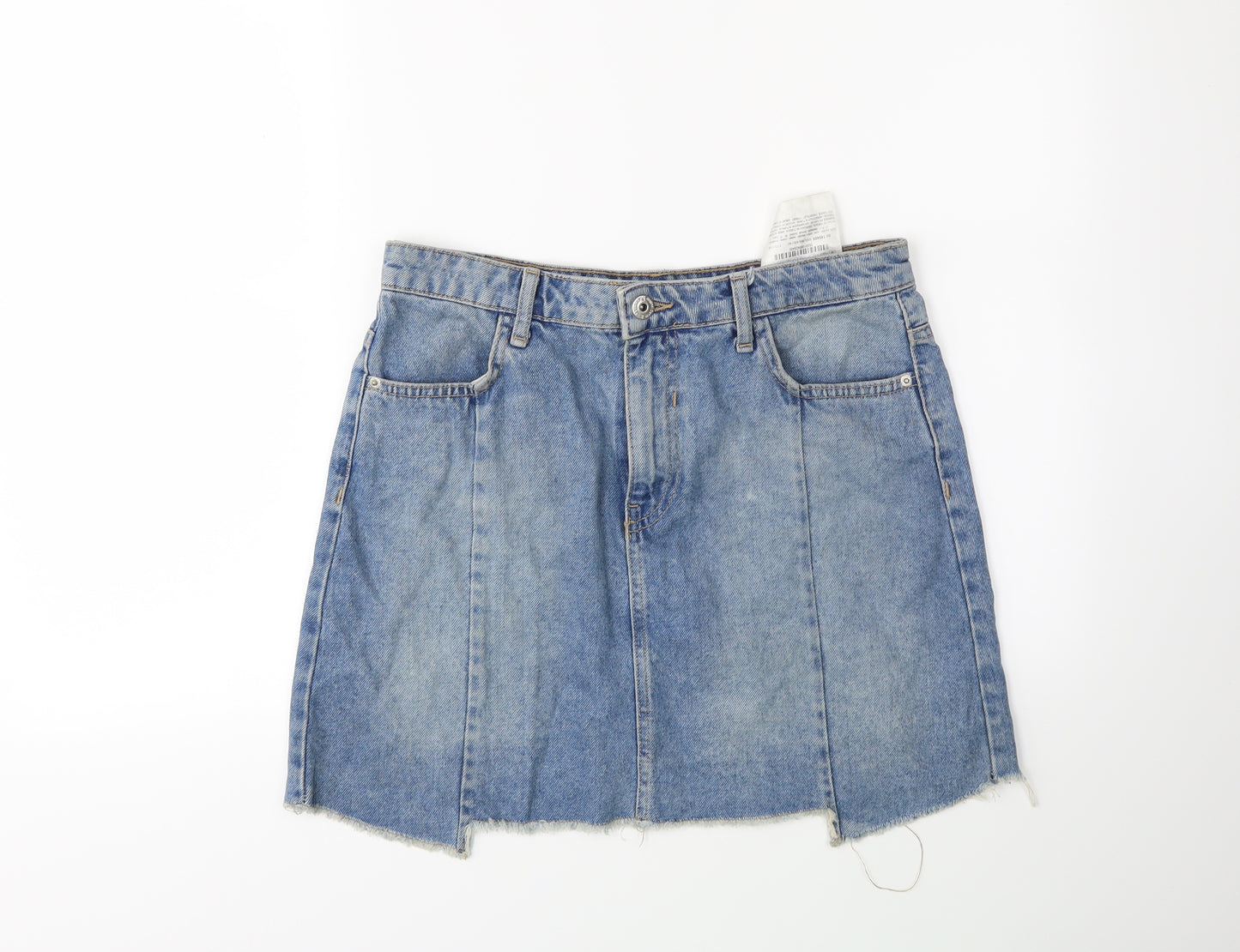 Bershka Womens Blue  Denim Mini Skirt Size 12