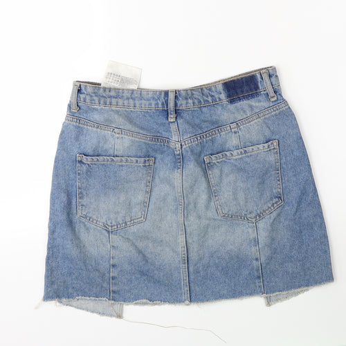 Bershka Womens Blue  Denim Mini Skirt Size 12