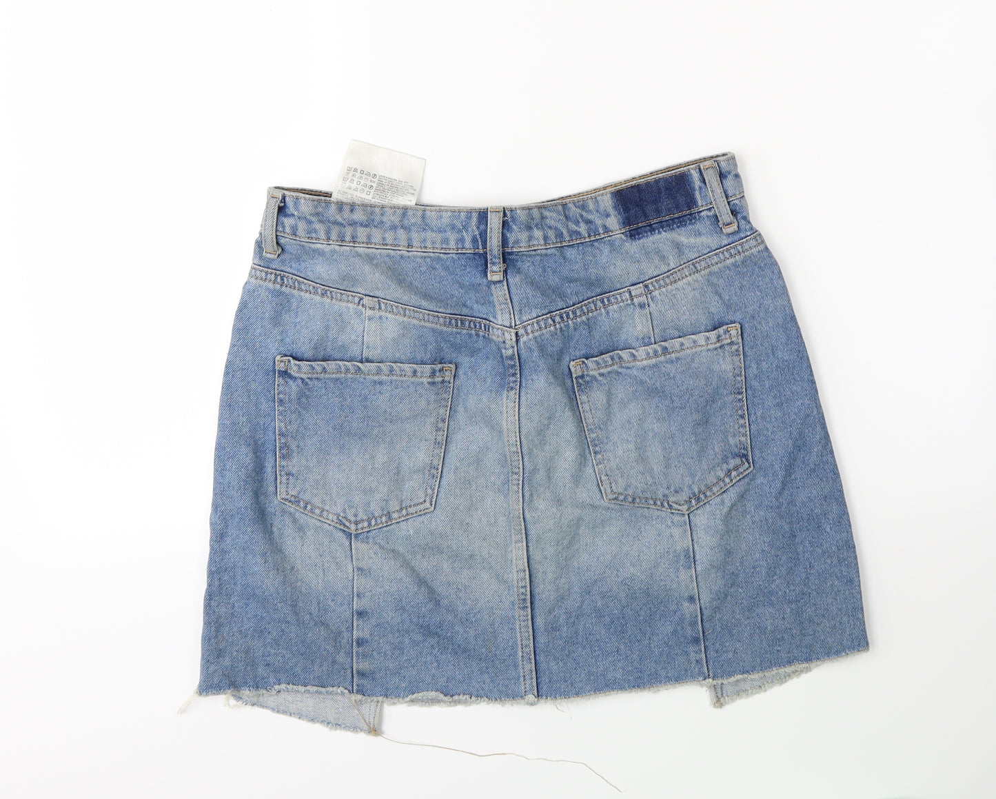 Bershka Womens Blue  Denim Mini Skirt Size 12