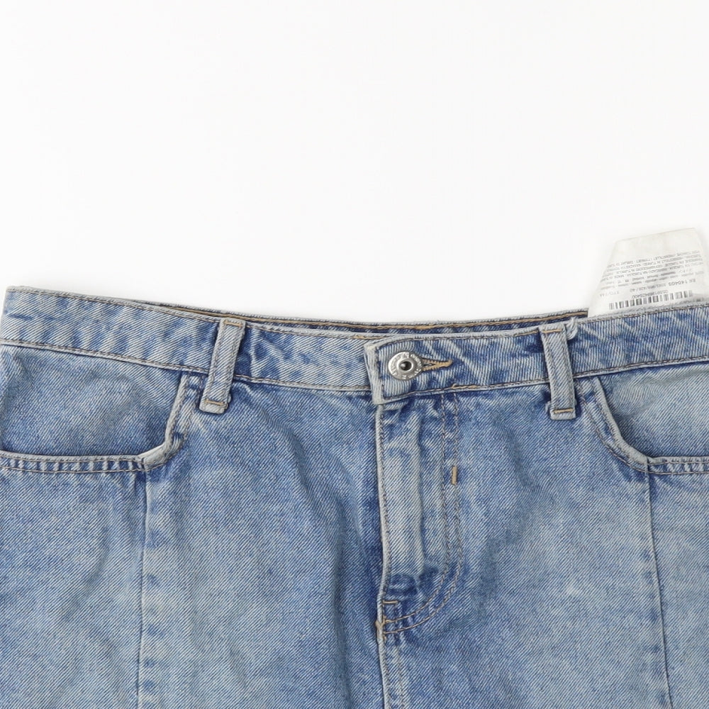 Bershka Womens Blue  Denim Mini Skirt Size 12