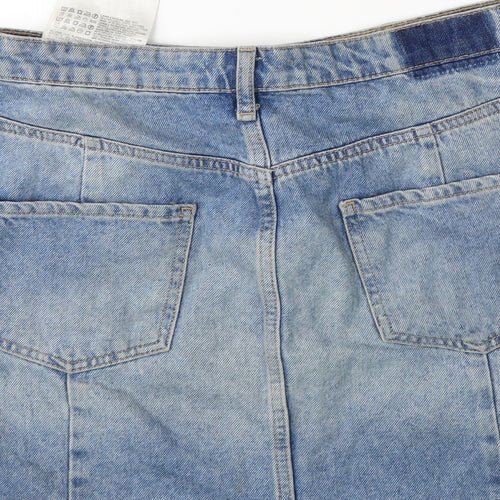 Bershka Womens Blue  Denim Mini Skirt Size 12