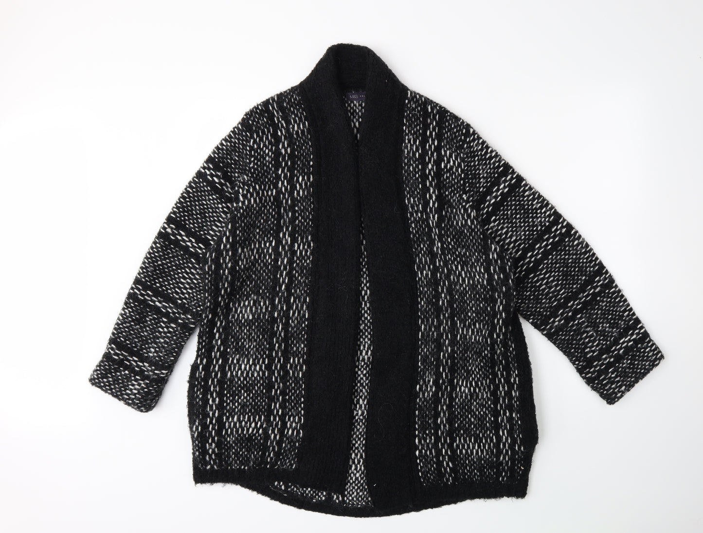 Marks and Spencer Womens Black  Knit Cardigan Jumper Size 20