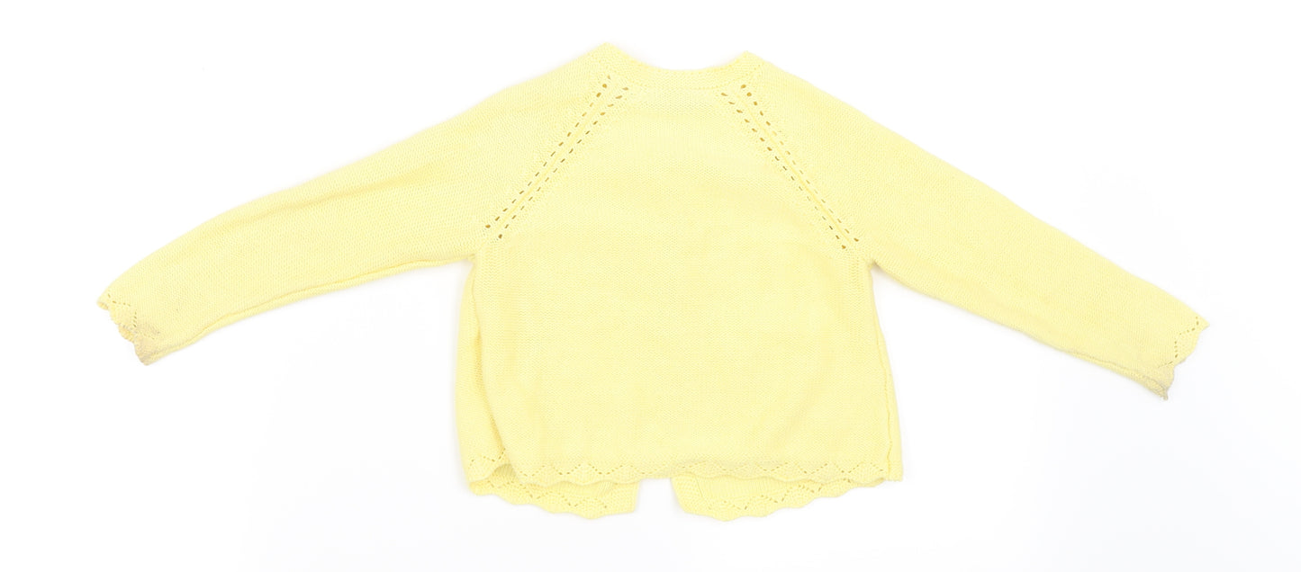 George Girls Yellow   Cardigan Jumper Size 2 Years
