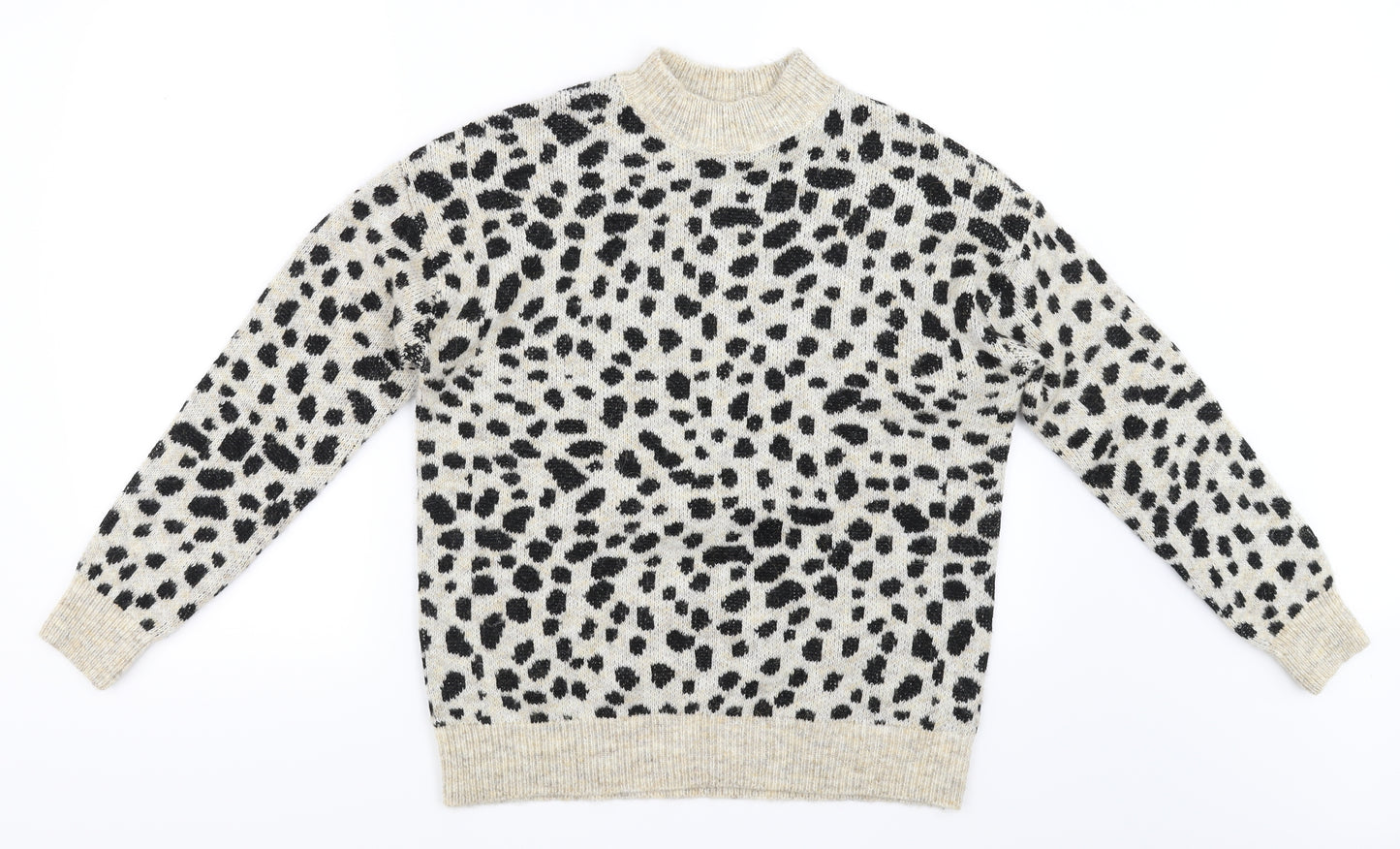Dorothy Perkins Womens Beige Animal Print  Pullover Jumper Size 10