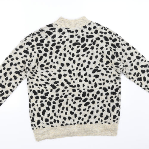 Dorothy Perkins Womens Beige Animal Print  Pullover Jumper Size 10