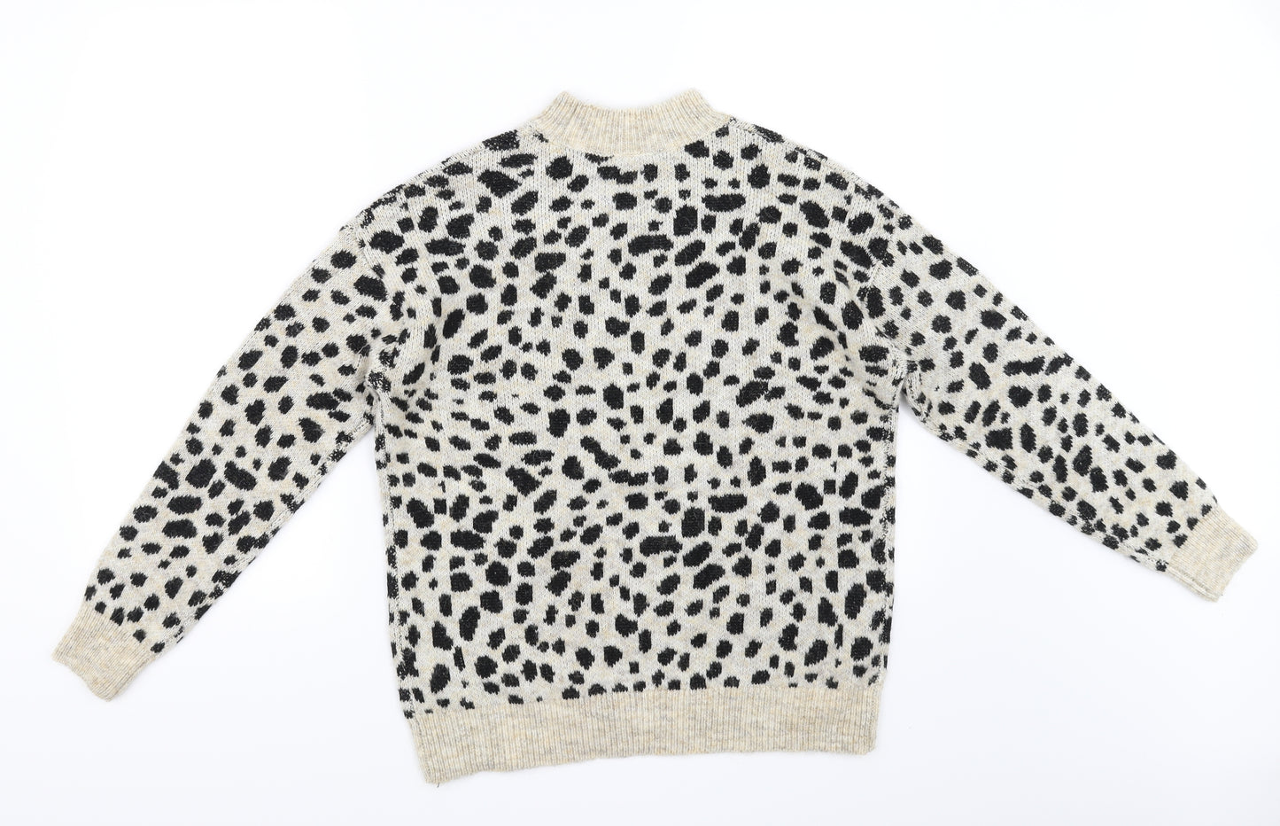 Dorothy Perkins Womens Beige Animal Print  Pullover Jumper Size 10