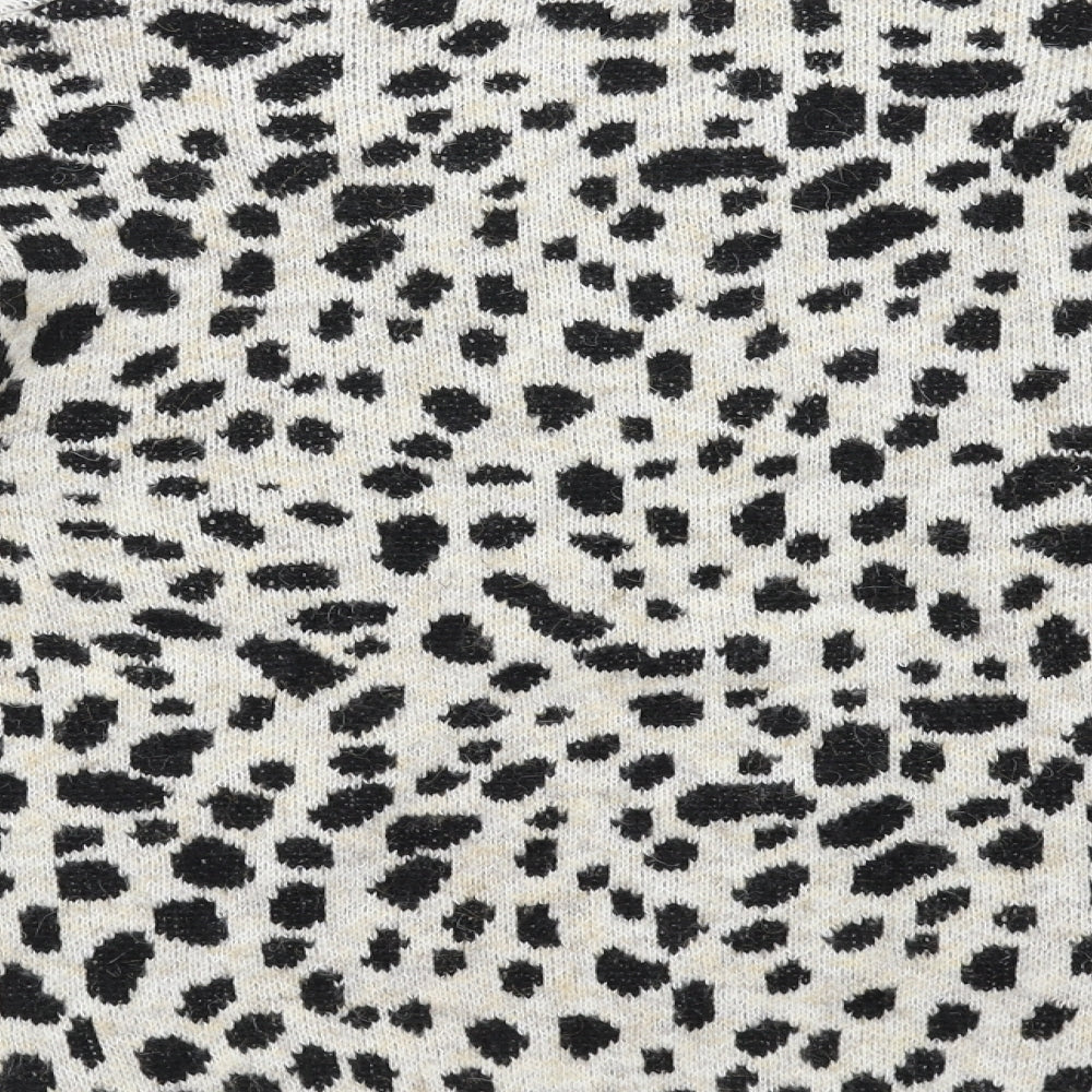 Dorothy Perkins Womens Beige Animal Print  Pullover Jumper Size 10
