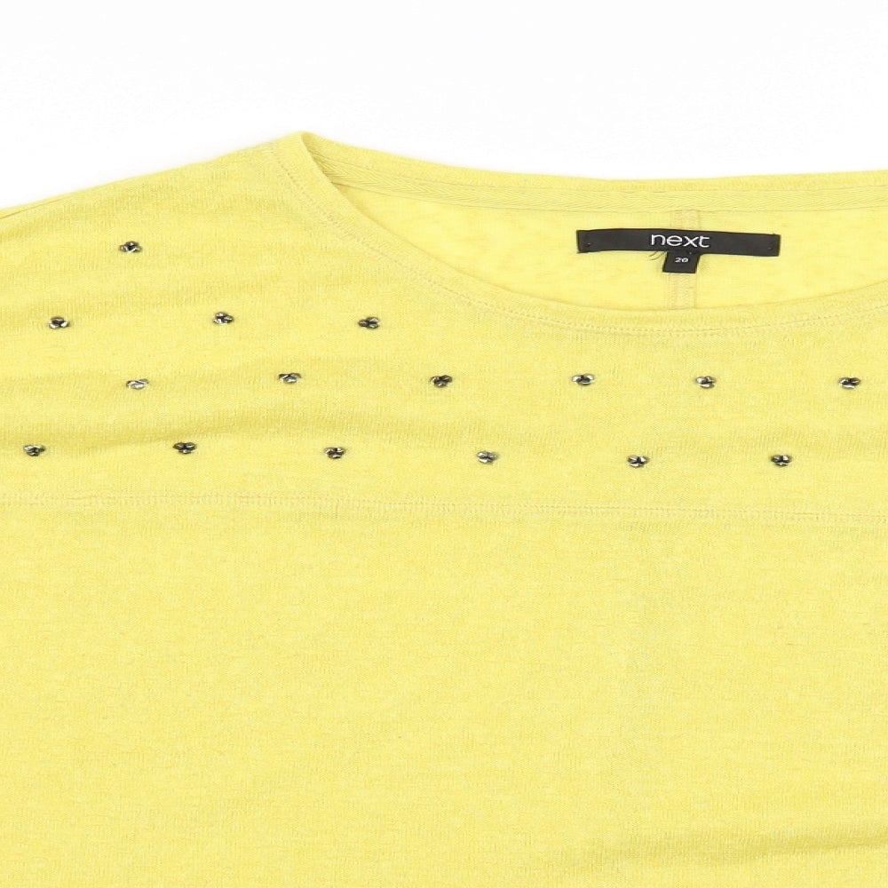 NEXT Womens Yellow   Pullover Jumper Size 20