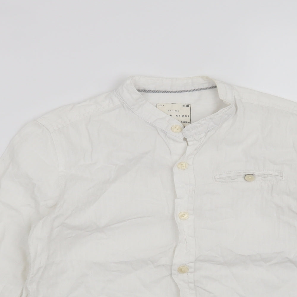 Zara Boys White   Basic Button-Up Size 7-8 Years