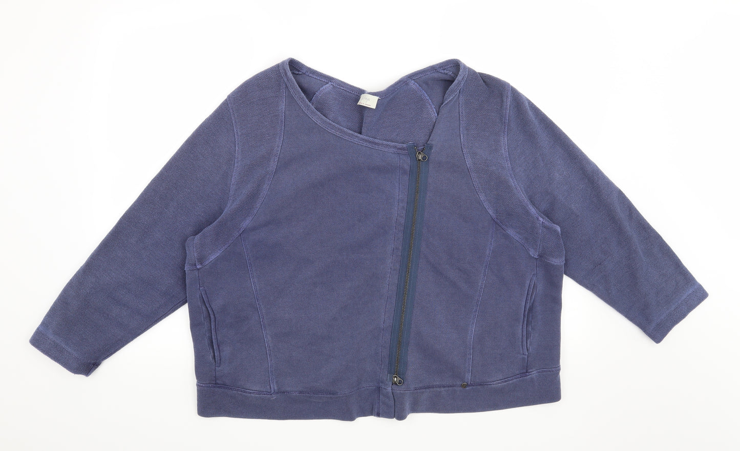 Wrap Womens Blue   Cardigan Sweatshirt Size 22