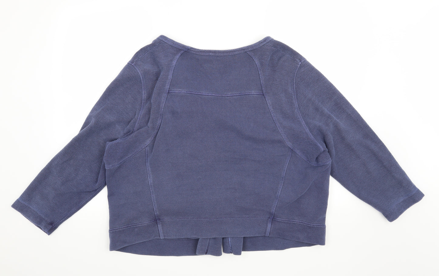 Wrap Womens Blue   Cardigan Sweatshirt Size 22