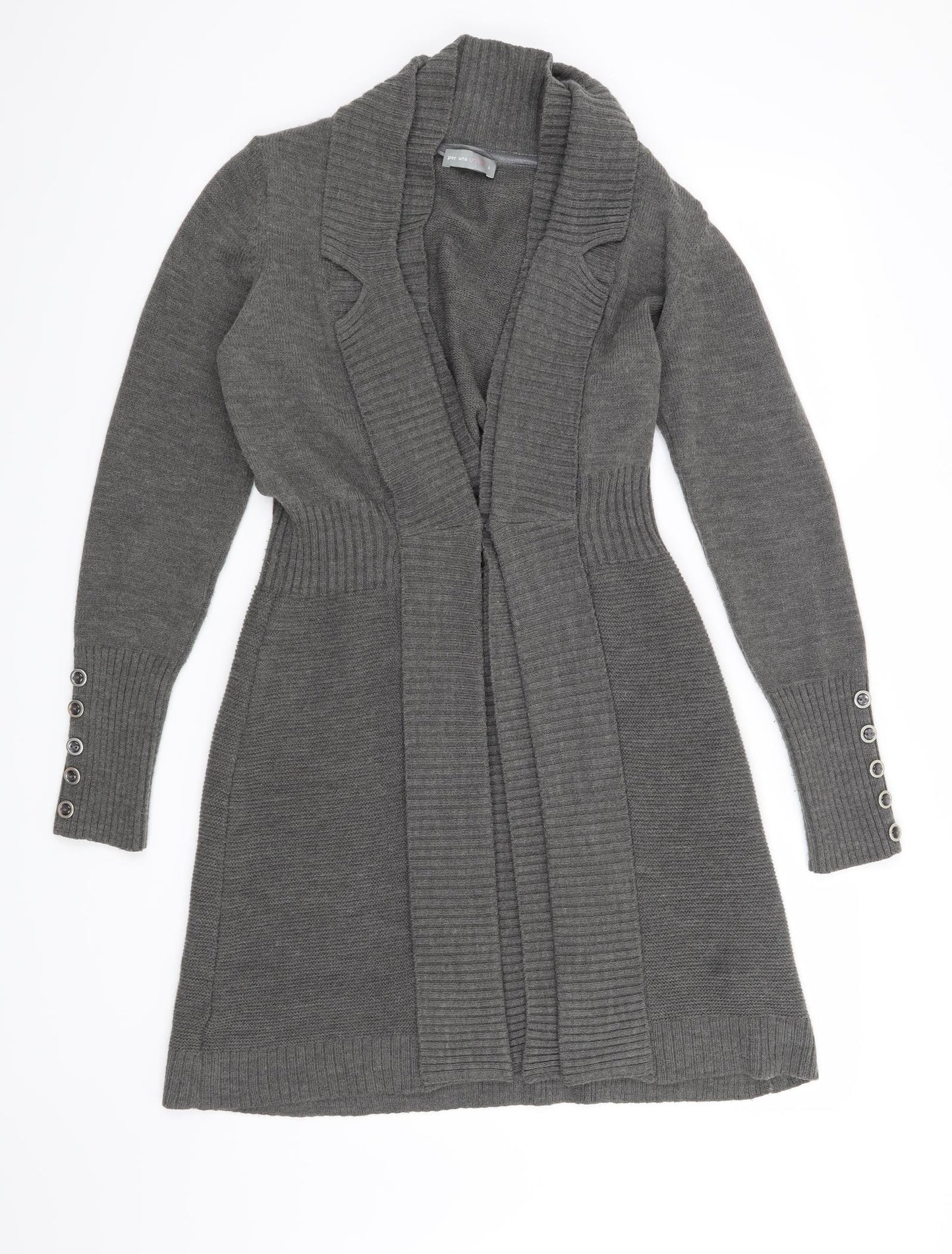 Per Una Womens Grey   Cardigan Jumper Size S