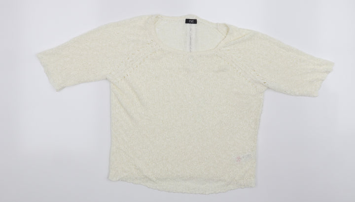 F&F Womens Beige Pullover Jumper Size 14