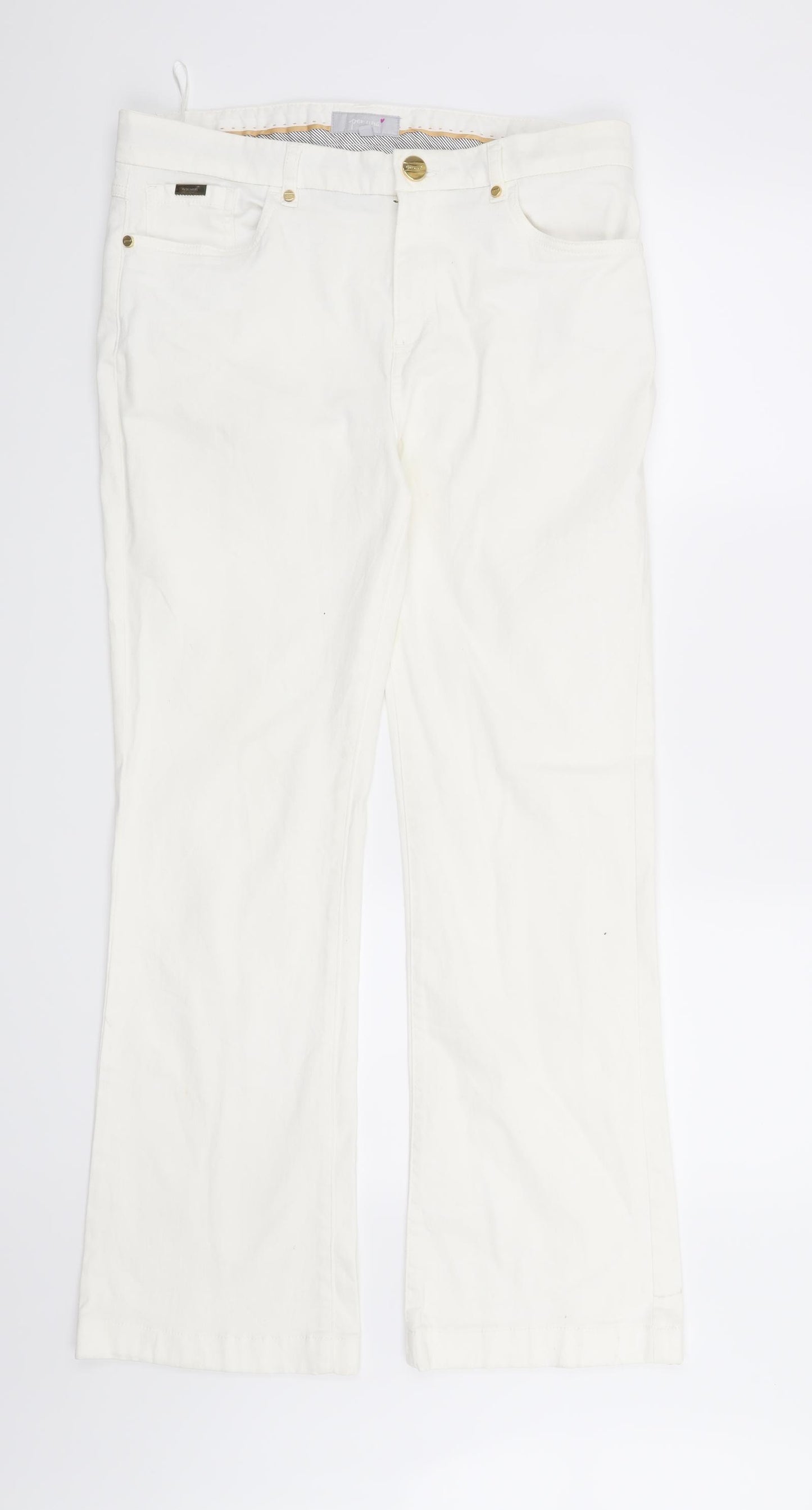 Per Una Womens White   Straight Jeans Size 14 L30 in