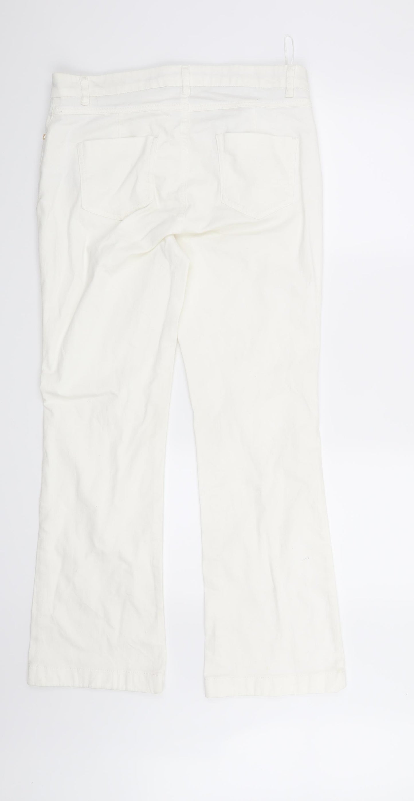 Per Una Womens White   Straight Jeans Size 14 L30 in
