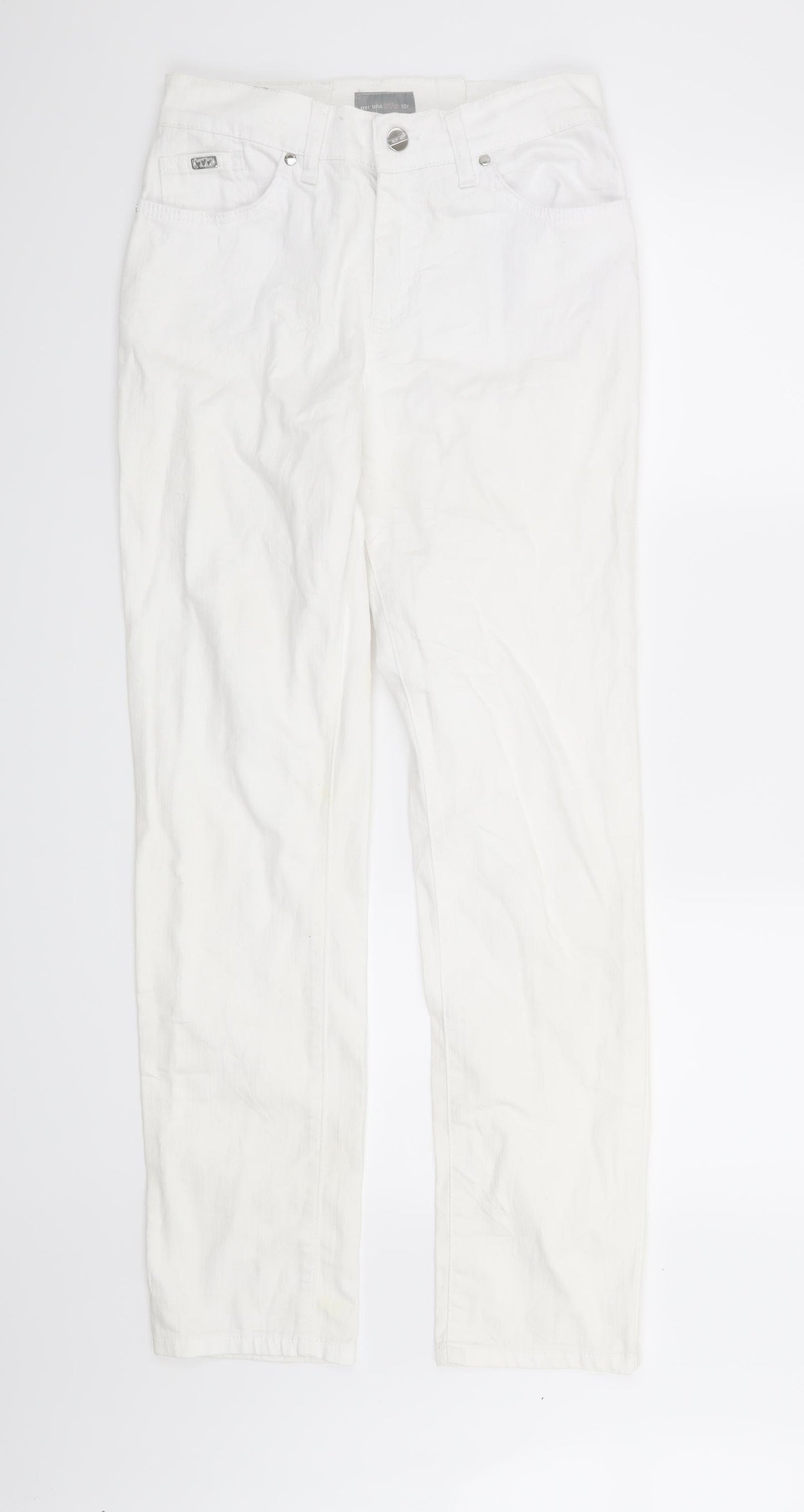 Per Una Womens White   Straight Jeans Size 10 L30 in