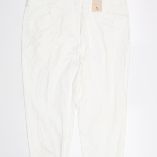 TU Womens White   Chino Trousers Size 18 L22 in
