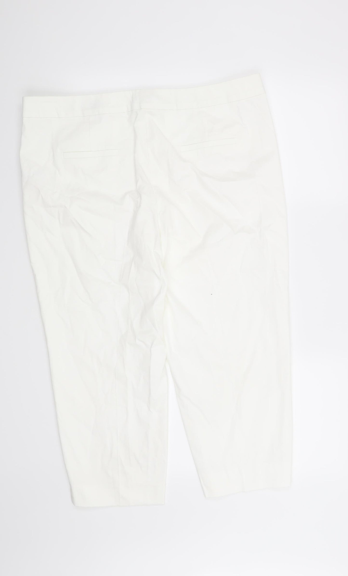 TU Womens White   Chino Trousers Size 18 L22 in