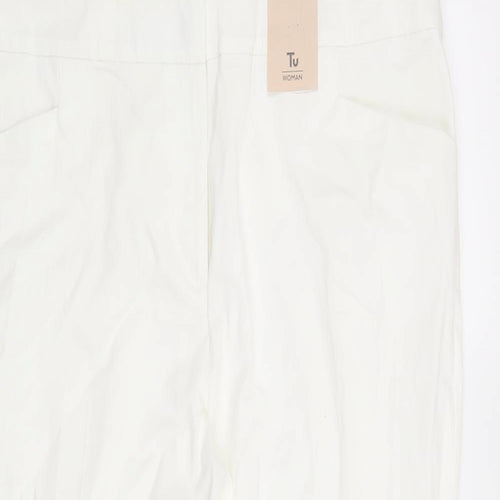 TU Womens White   Chino Trousers Size 18 L22 in