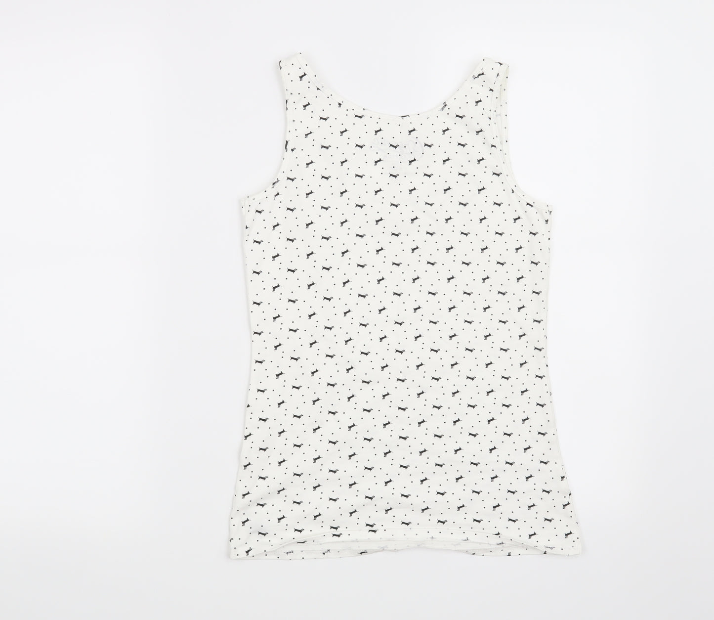EDC Womens White   Basic T-Shirt Size S  - Dog