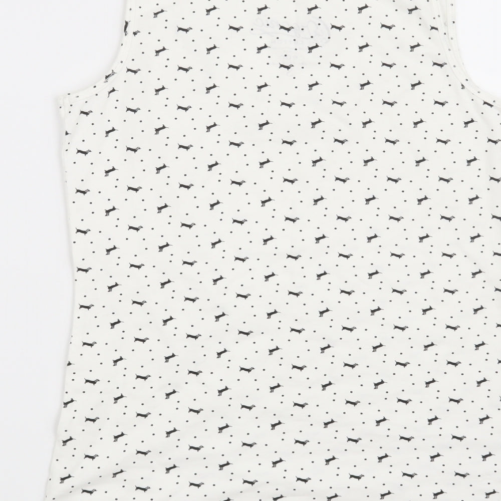 EDC Womens White   Basic T-Shirt Size S  - Dog