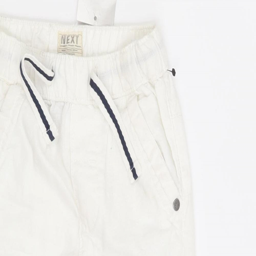 NEXT Boys White   Cargo Trousers Size 18-24 Months