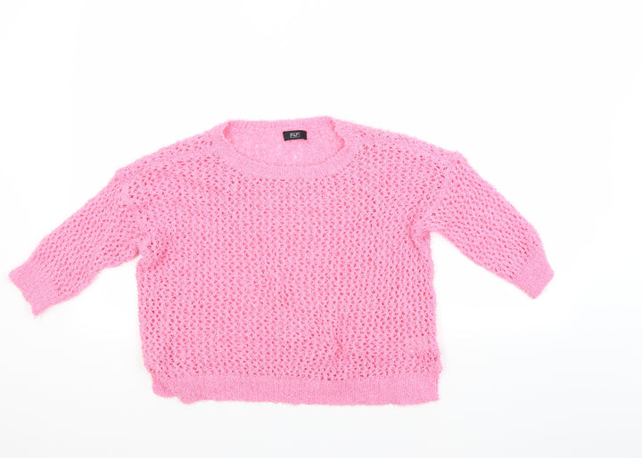 F&F Womens Pink Pullover Jumper Size 14