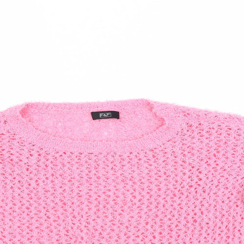 F&F Womens Pink   Pullover Jumper Size 14