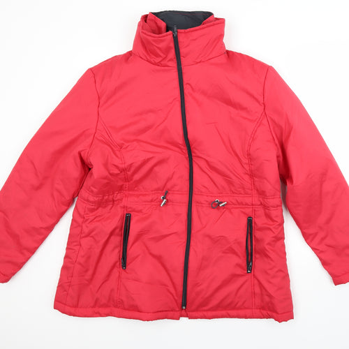 Anne De Lancay Womens Red   Jacket Coat Size L