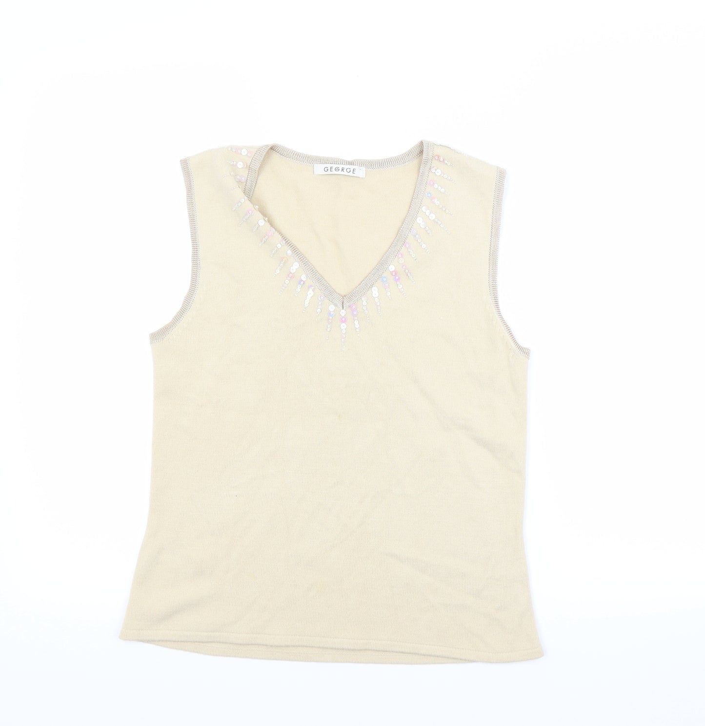 George Womens Beige   Vest Jumper Size 12