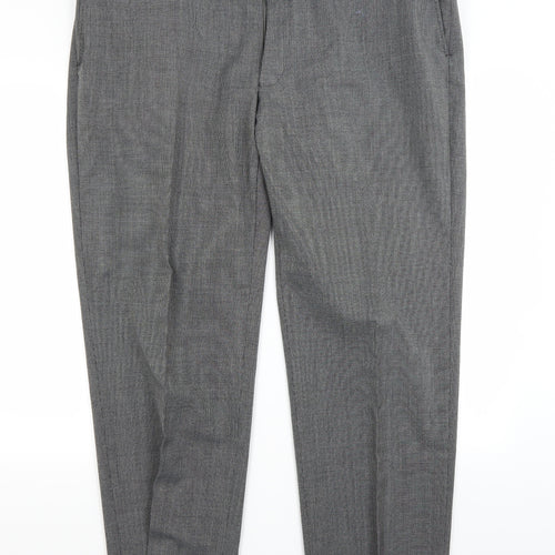 Marks and Spencer Mens Grey Check  Trousers  Size 44 L31 in