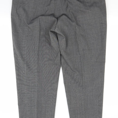 Marks and Spencer Mens Grey Check  Trousers  Size 44 L31 in
