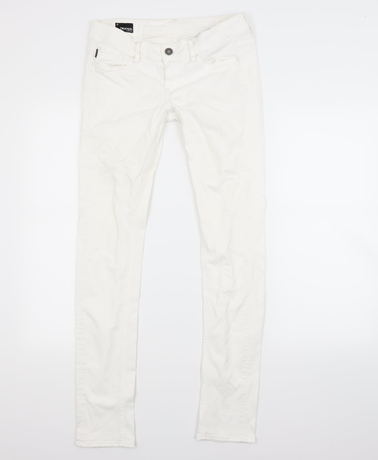 Dexter Womens White  Denim Skinny Jeans Size 10 L32 in