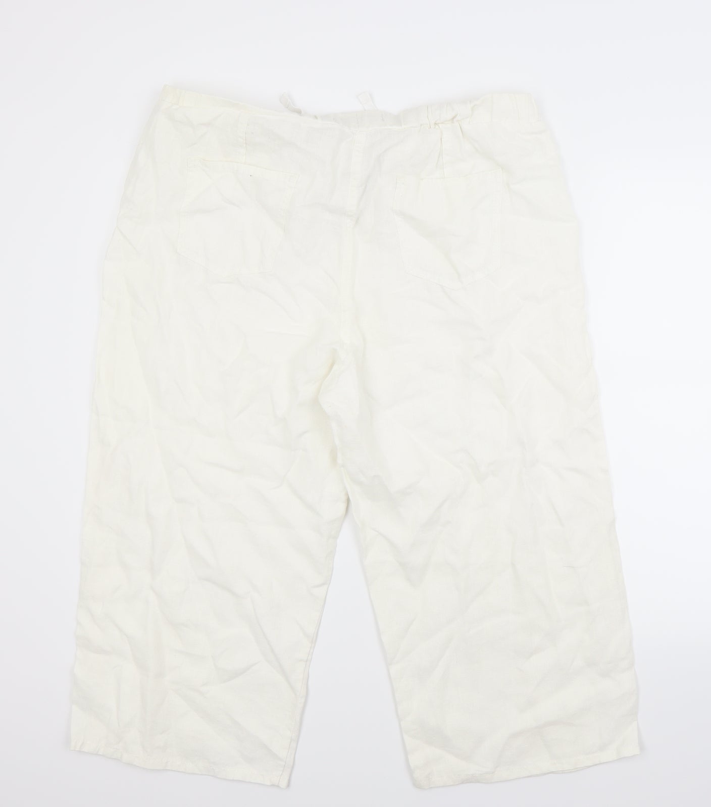 Marks and Spencer Womens White   Trousers  Size 16 L21 in