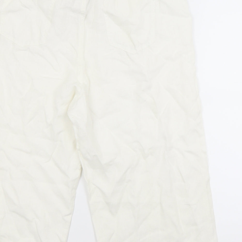 Marks and Spencer Womens White   Trousers  Size 16 L21 in