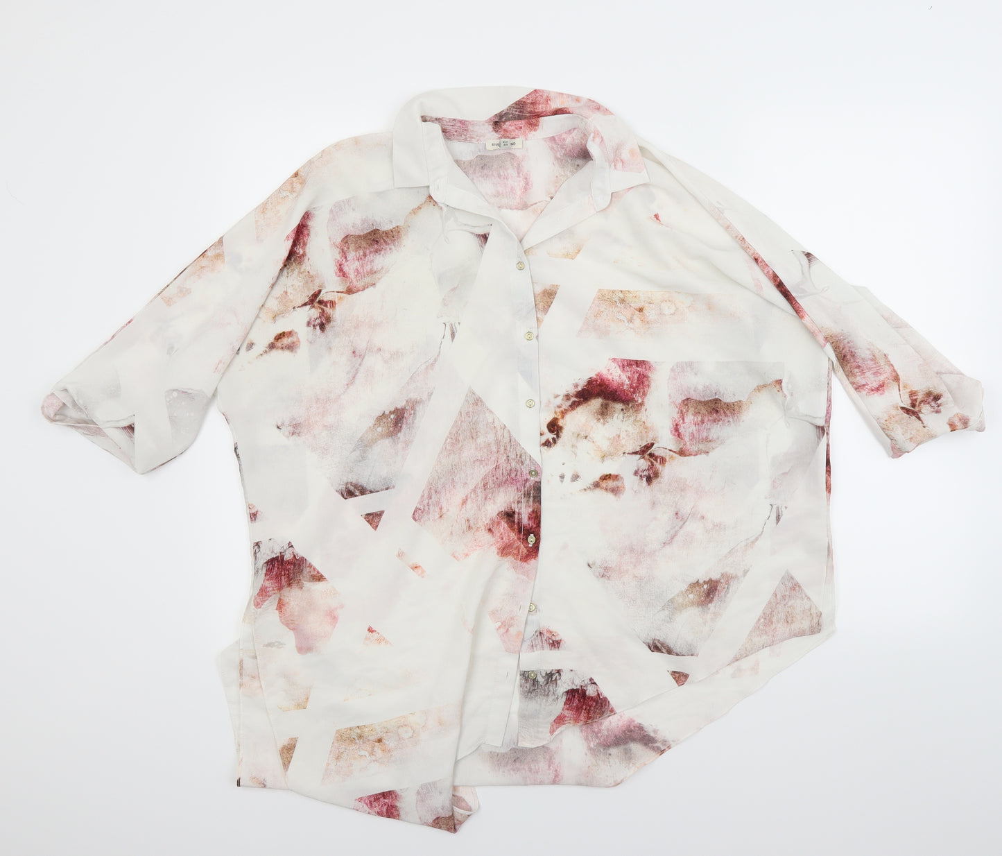 River Island Womens Multicoloured Floral  Basic Blouse Size 10
