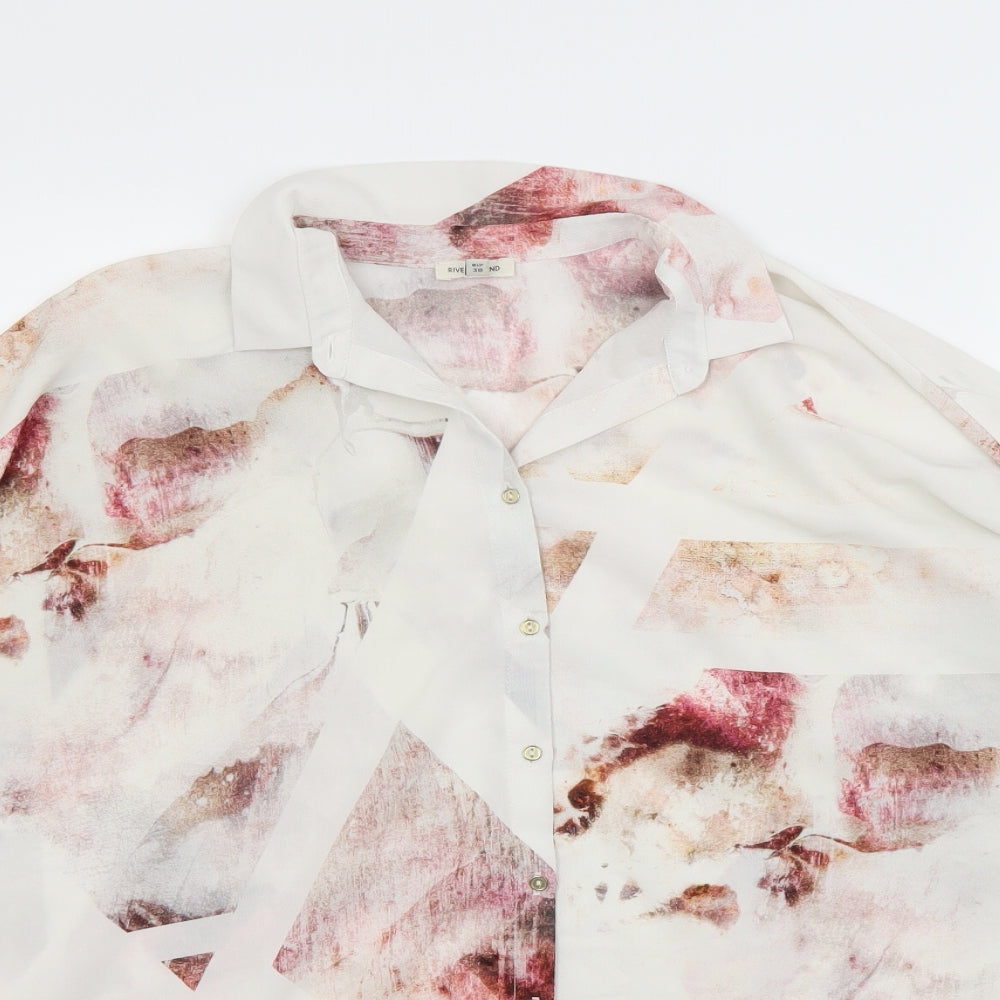 River Island Womens Multicoloured Floral  Basic Blouse Size 10