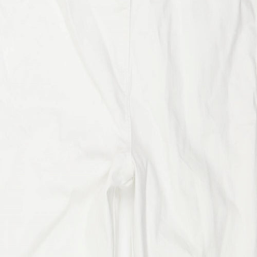 M&Co Womens White  Denim Straight Jeans Size 14 L28 in