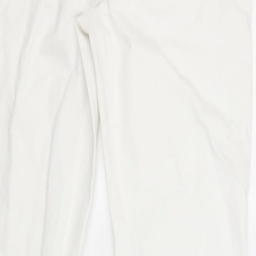M&Co Womens White  Denim Straight Jeans Size 14 L28 in