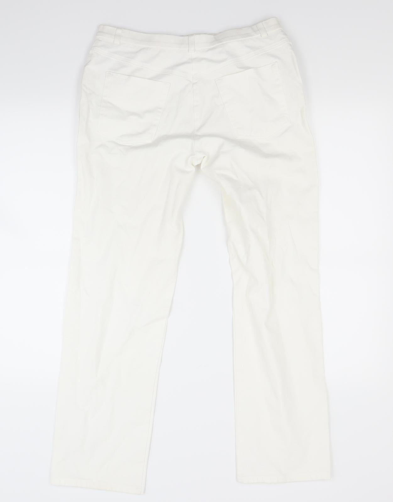Viyella Womens White  Denim Straight Jeans Size 12 L27 in