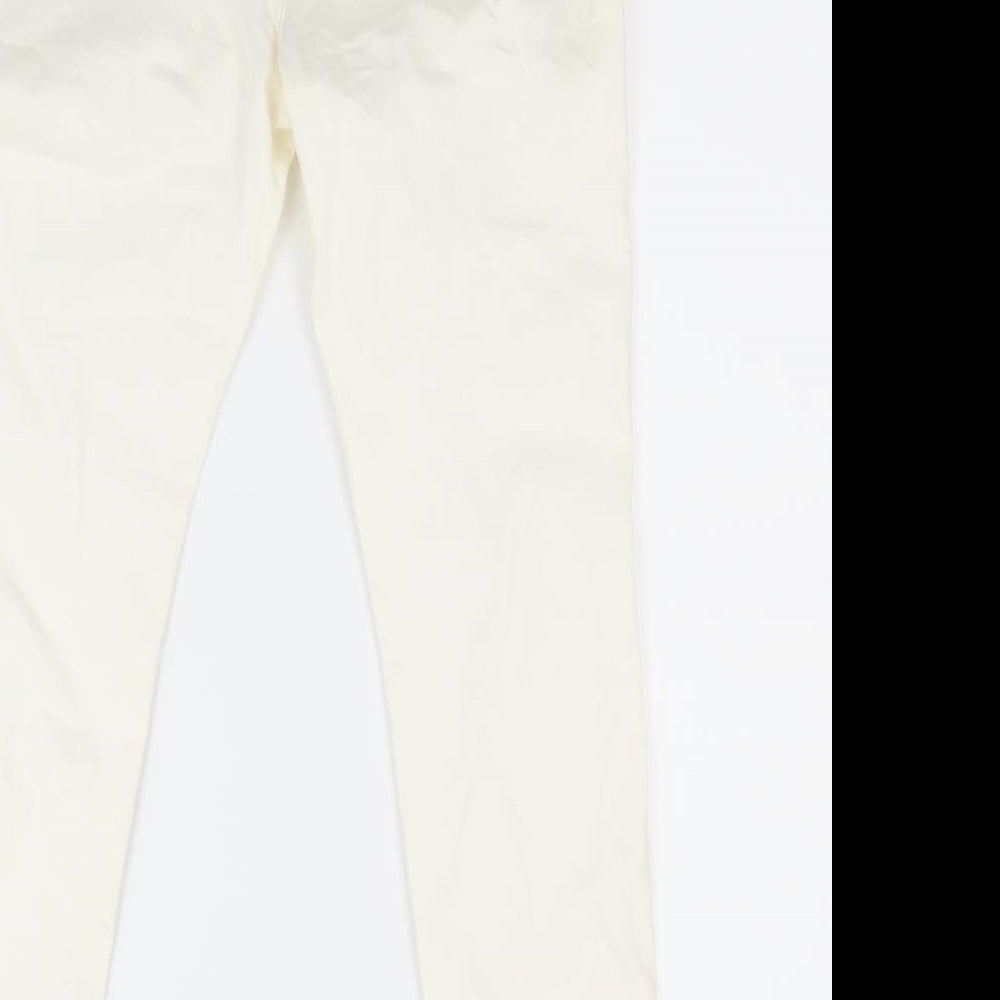 Per Una Womens Ivory  Denim Jegging Jeans Size 12 L27 in