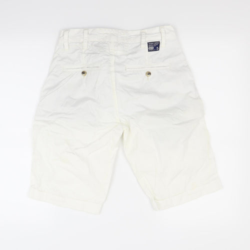Superdry Mens White   Chino Shorts Size S