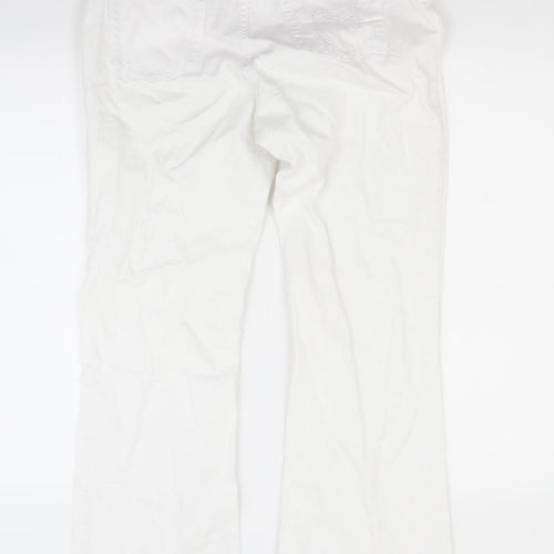 Per Una Womens White  Denim Bootcut Jeans Size 12 L26 in
