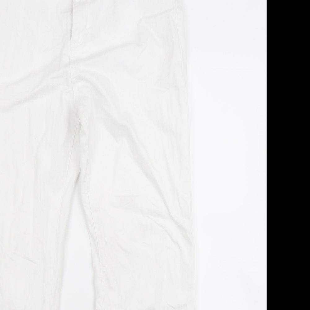 Per Una Womens White  Denim Bootcut Jeans Size 12 L26 in