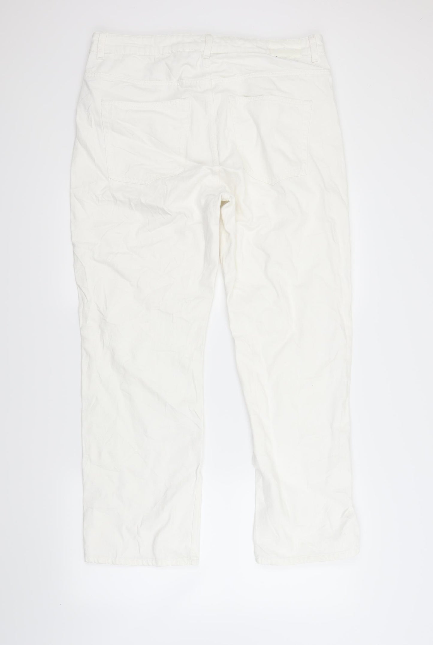 Weekday Mens White  Denim Straight Jeans Size 34 L30 in