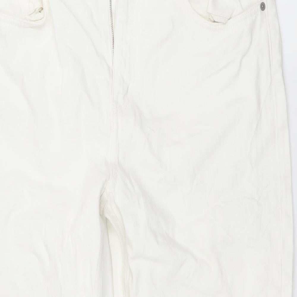 Weekday Mens White  Denim Straight Jeans Size 34 L30 in