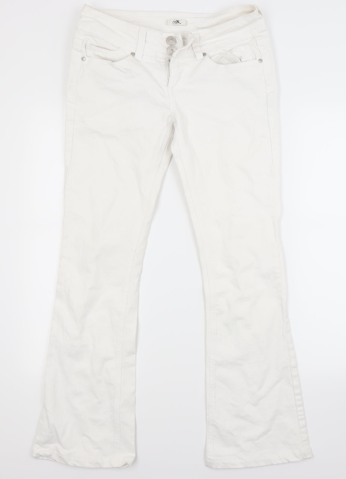 MK Womens White  Denim Bootcut Jeans Size 10 L29 in